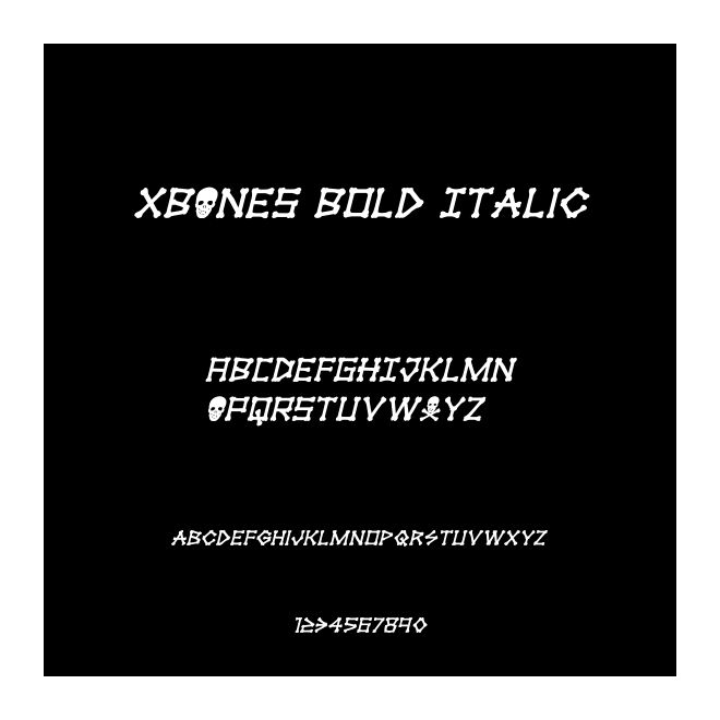 xBONES Bold Italic