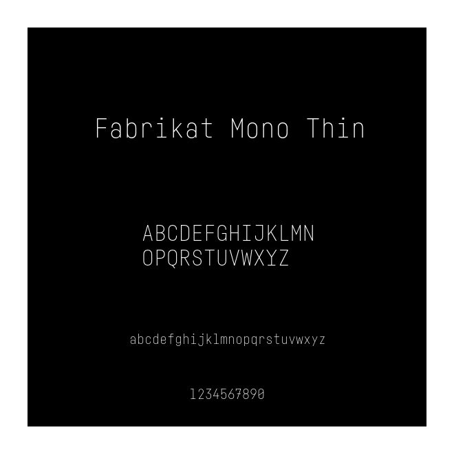 Fabrikat Mono Thin