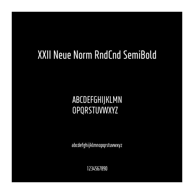 XXII Neue Norm RndCnd SemiBold