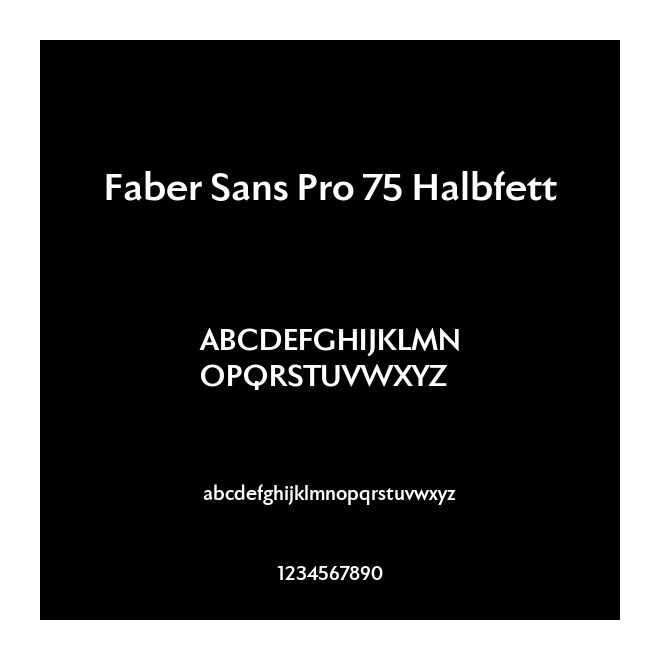 Faber Sans Pro 75 Halbfett
