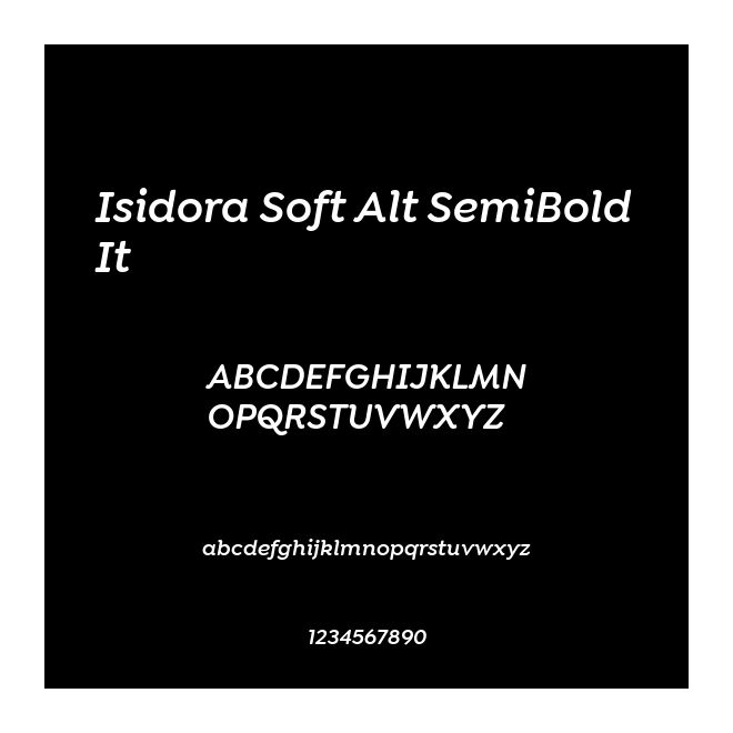 Isidora Soft Alt SemiBold It