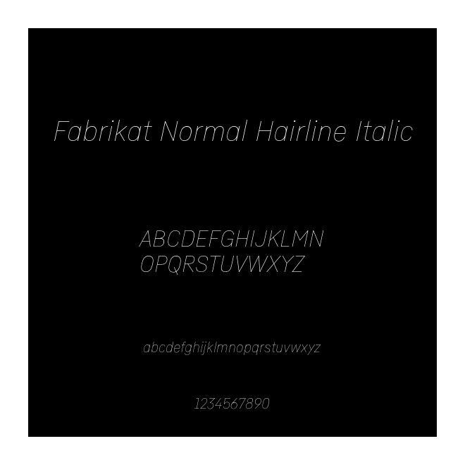 Fabrikat Normal Hairline Italic