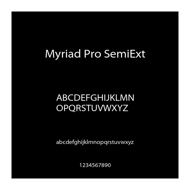 Myriad Pro SemiExt