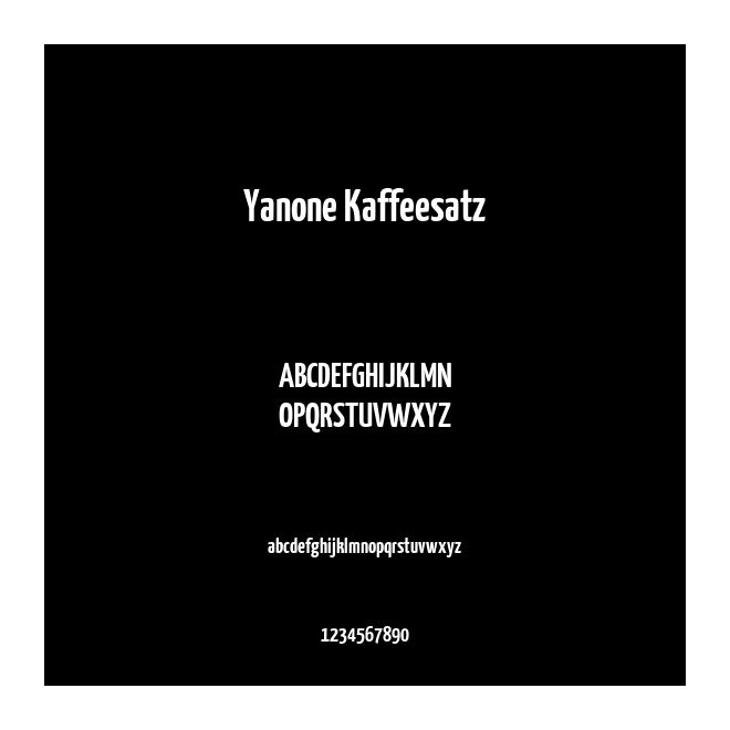 Yanone Kaffeesatz