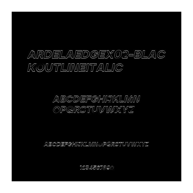 ArdelaEdgeX02-BlackOutlineItalic