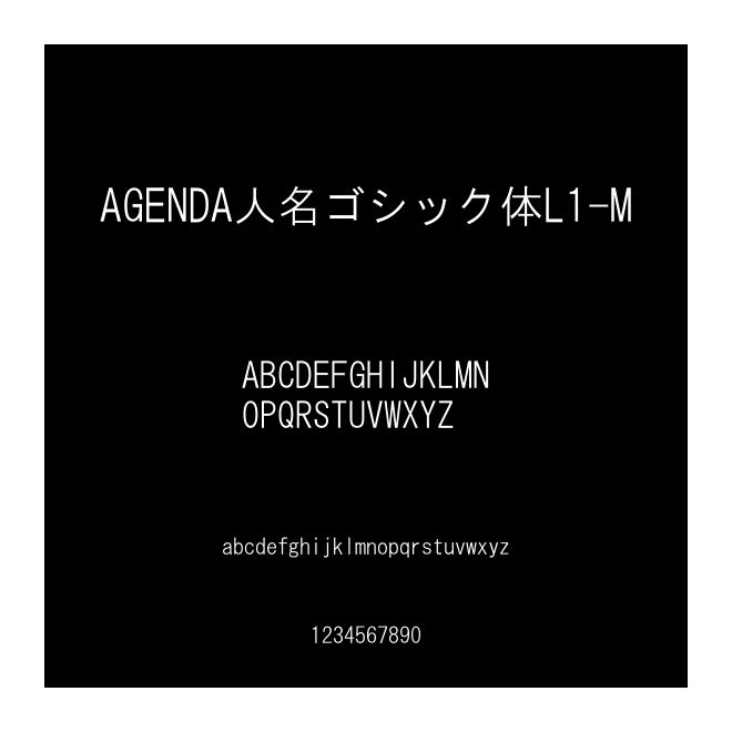 AGENDA人名ゴシック體L1-M