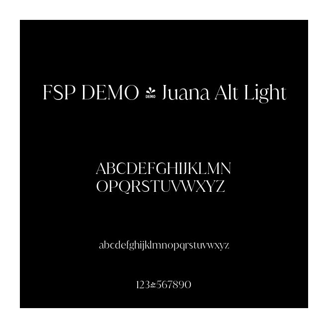 FSP DEMO - Juana Alt Light