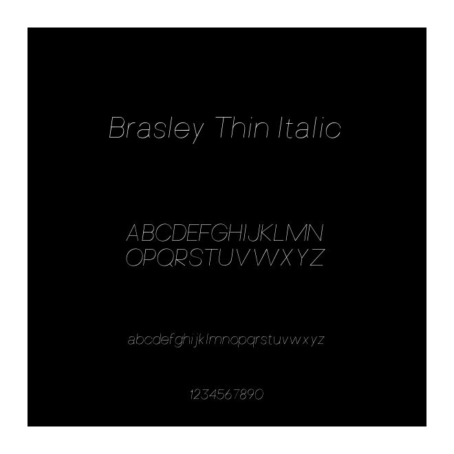 Brasley Thin Italic