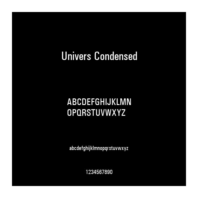 Univers Condensed