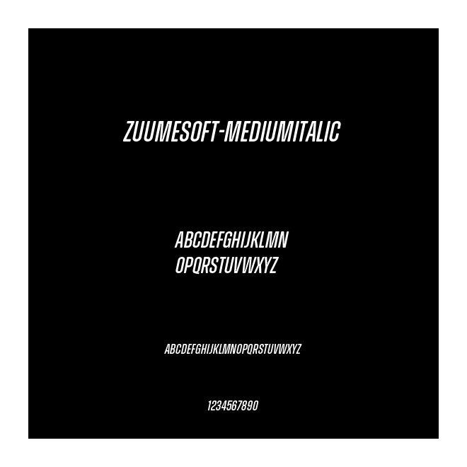 ZuumeSoft-MediumItalic