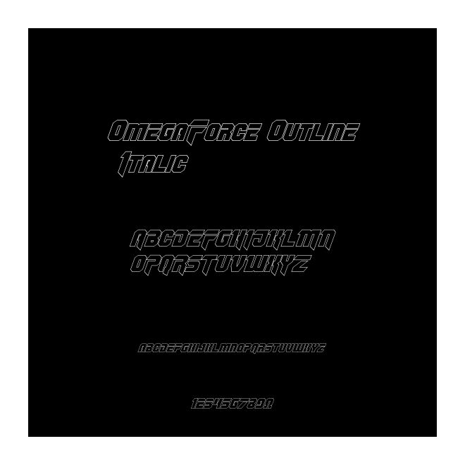 OmegaForce Outline Italic