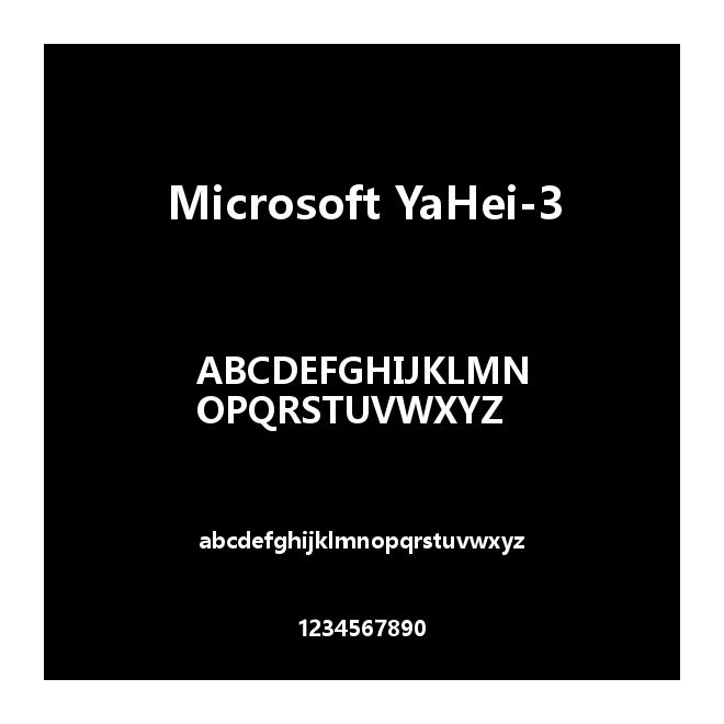 Microsoft YaHei-3