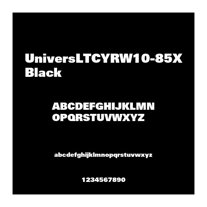 UniversLTCYRW10-85XBlack