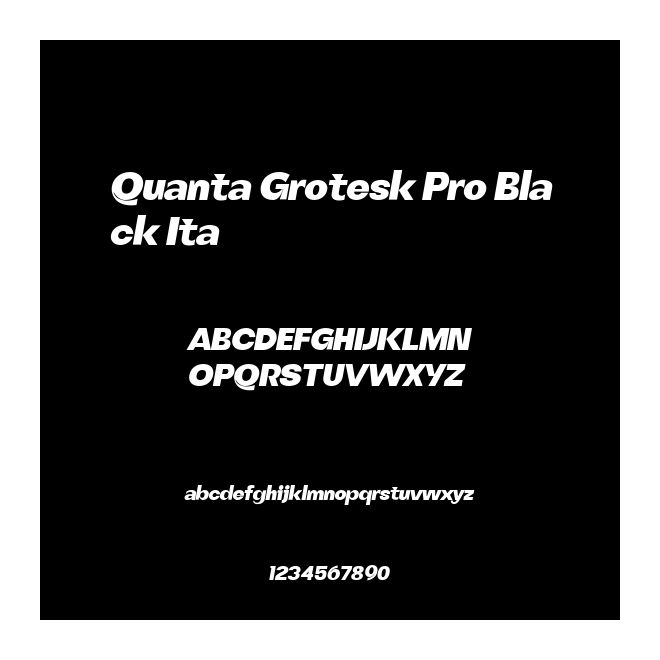 Quanta Grotesk Pro Black Ita