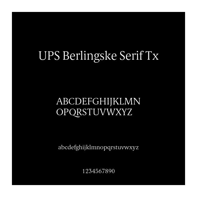 UPS Berlingske Serif Tx