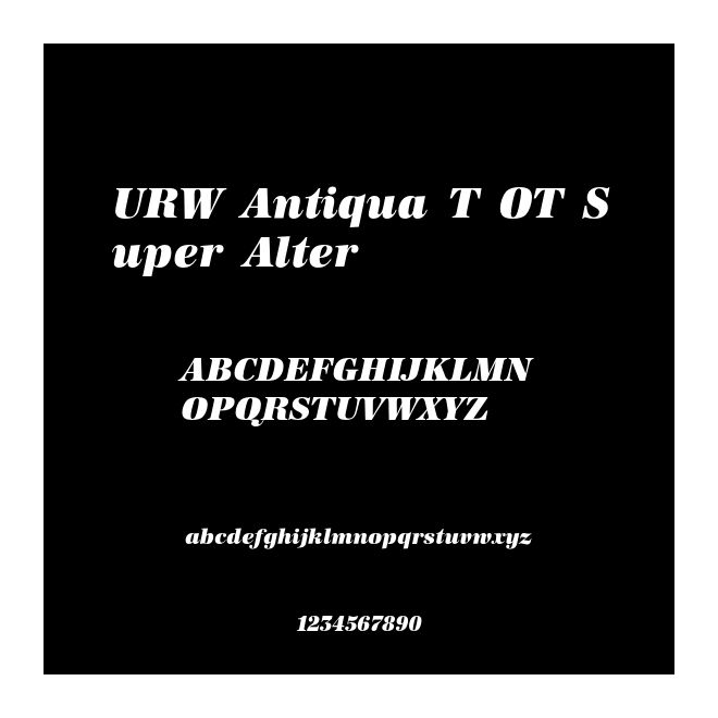 URW Antiqua T OT Super Alter