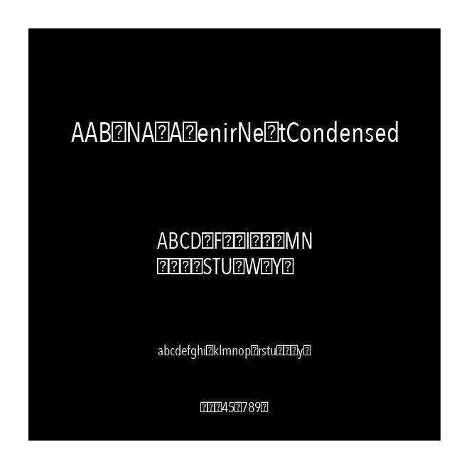 AABHNA+AvenirNextCondensed