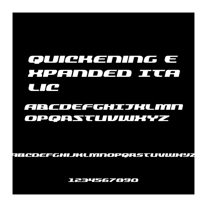 Quickening Expanded Italic