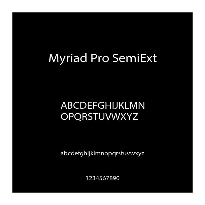 Myriad Pro SemiExt