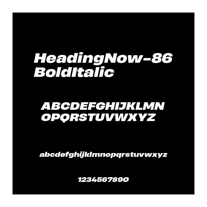 HeadingNow-86BoldItalic