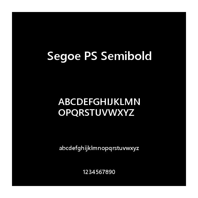 Segoe PS Semibold