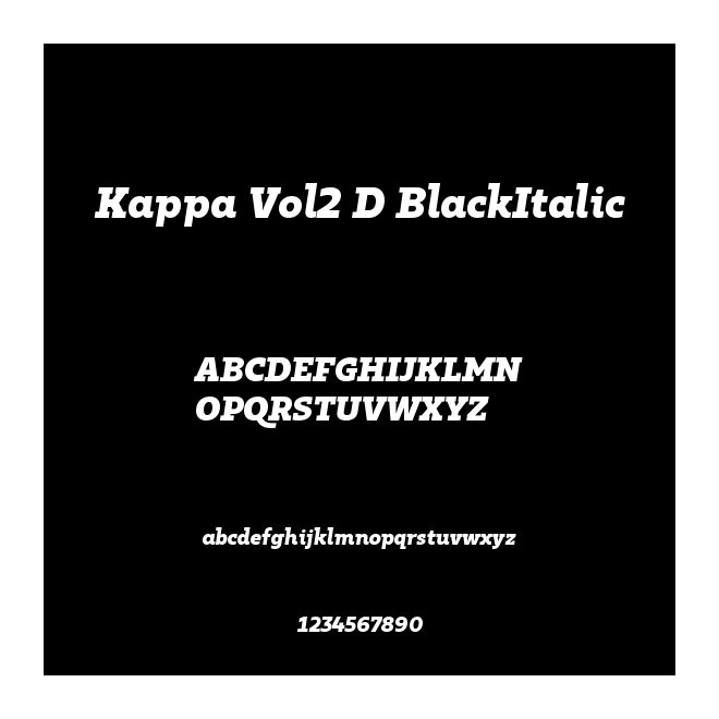 Kappa Vol2 D BlackItalic