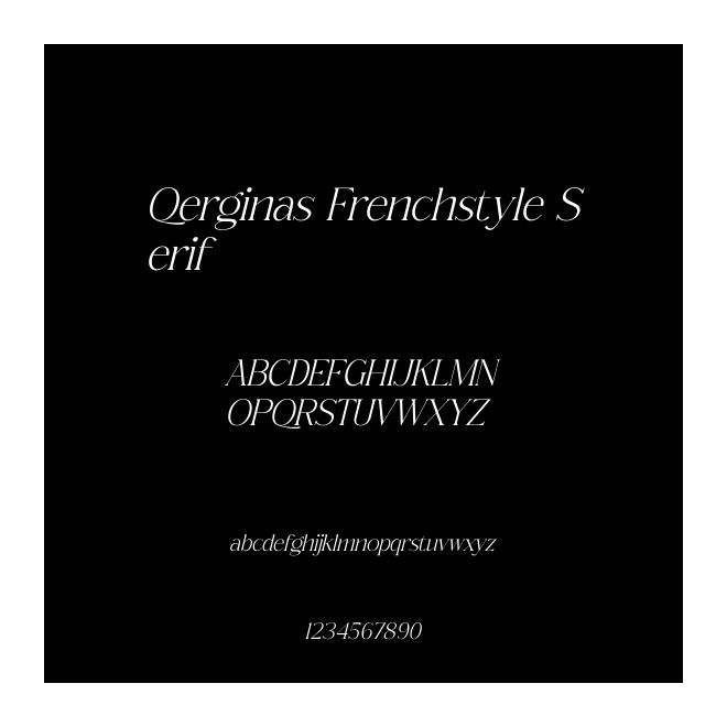 Qerginas Frenchstyle Serif