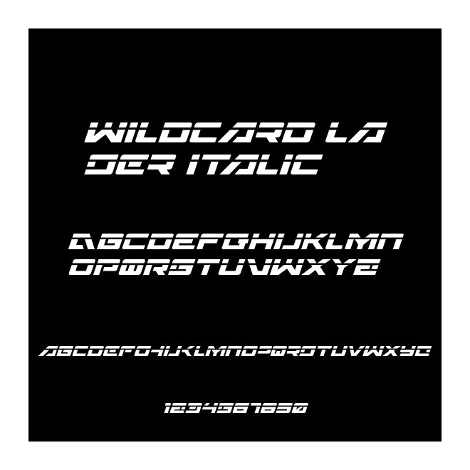 Wildcard Laser Italic