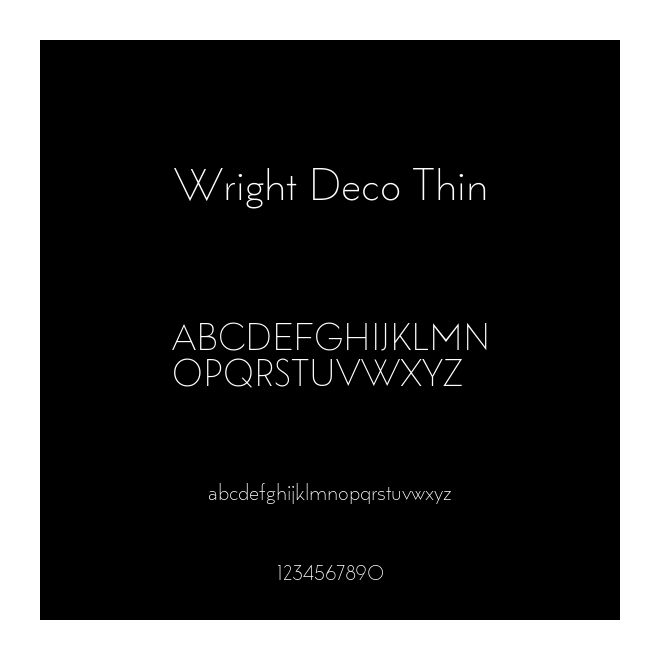 Wright Deco Thin