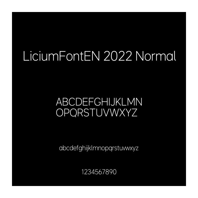 LiciumFontEN 2022 Normal