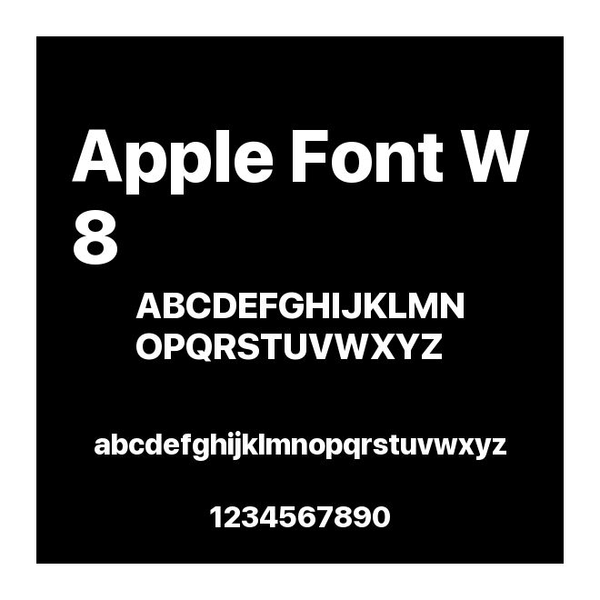 Apple Font W8