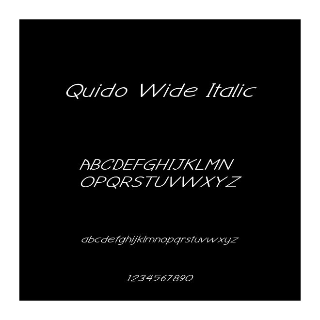 Quido Wide Italic