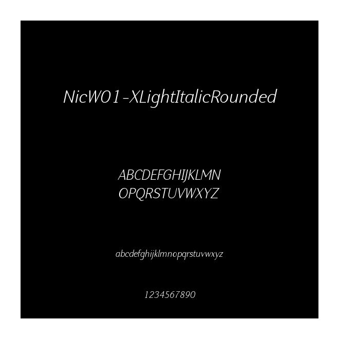 NicW01-XLightItalicRounded