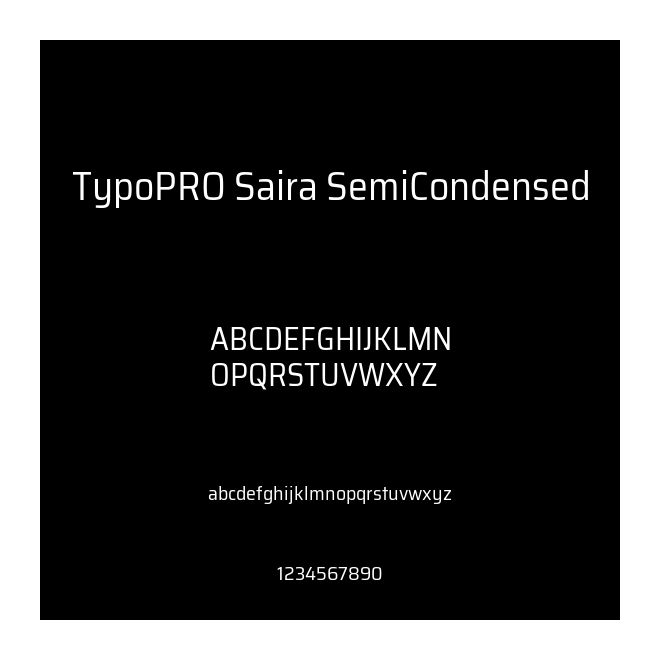 TypoPRO Saira SemiCondensed