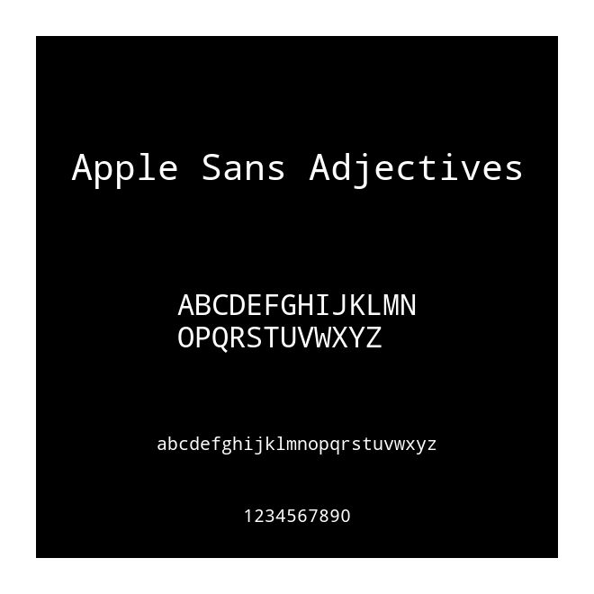 Apple Sans Adjectives