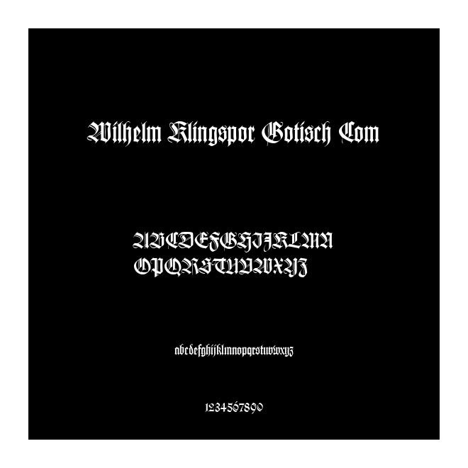 Wilhelm Klingspor Gotisch Com