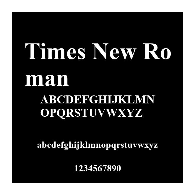 Times New Roman