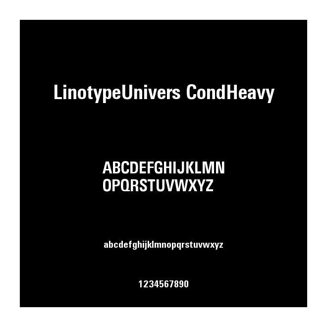 LinotypeUnivers CondHeavy