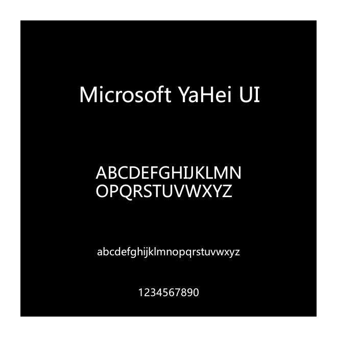 Microsoft YaHei UI