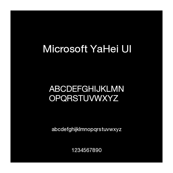 Microsoft YaHei UI