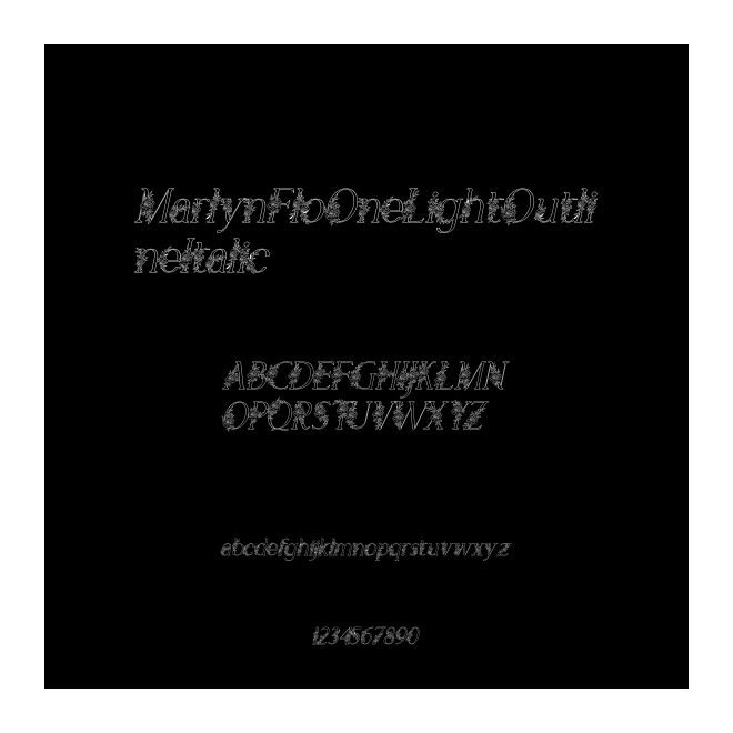 MarlynFloOneLightOutlineItalic