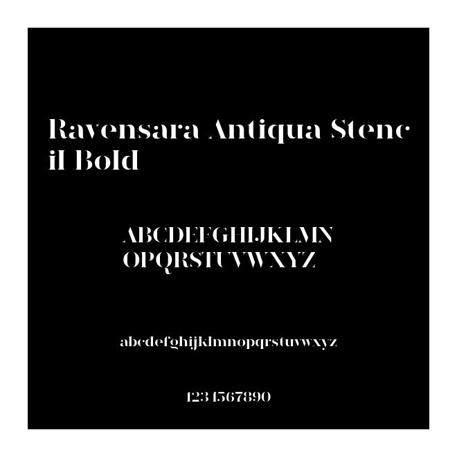 Ravensara Antiqua Stencil Bold