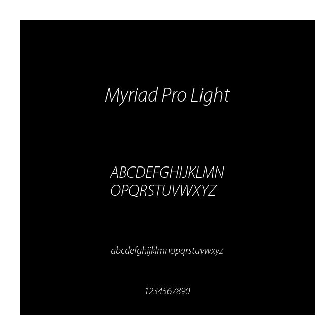 Myriad Pro Light