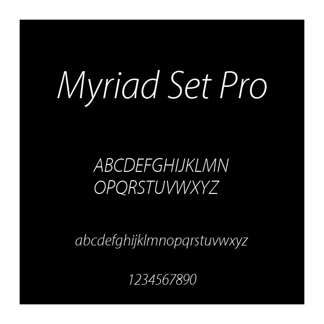 Myriad Set Pro