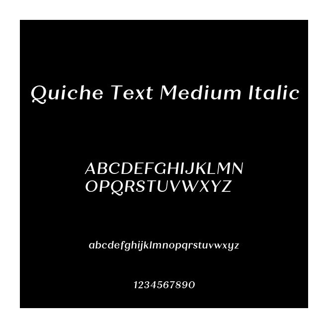 Quiche Text Medium Italic