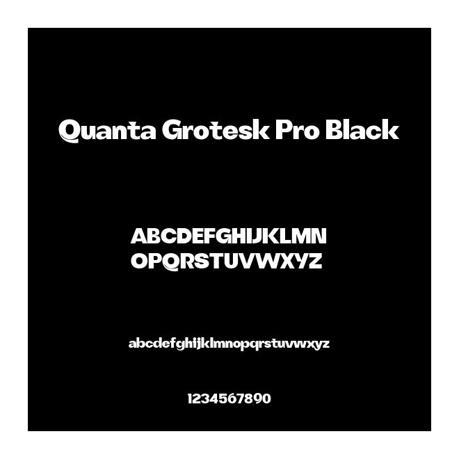 Quanta Grotesk Pro Black