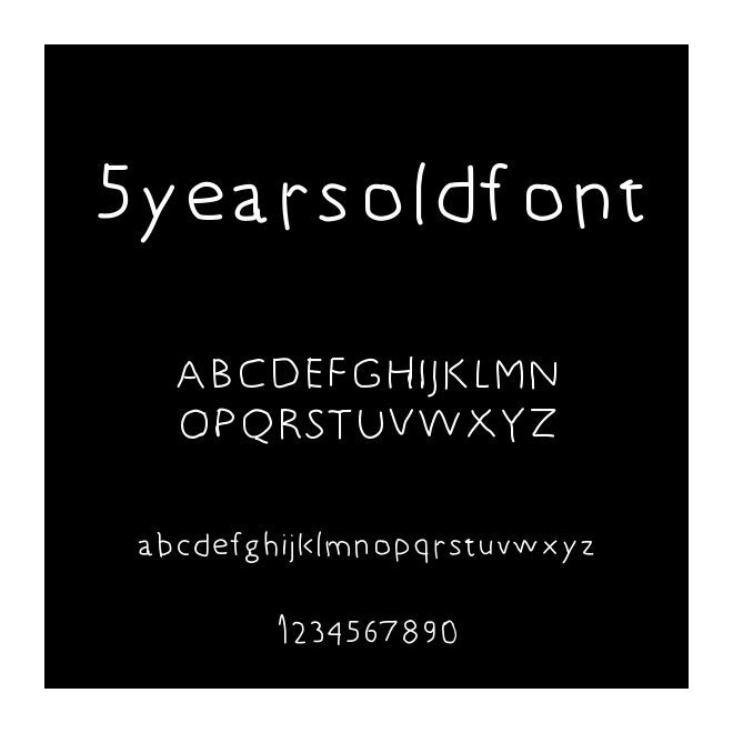 5yearsoldfont