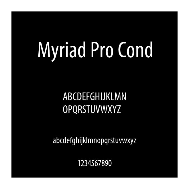 Myriad Pro Cond