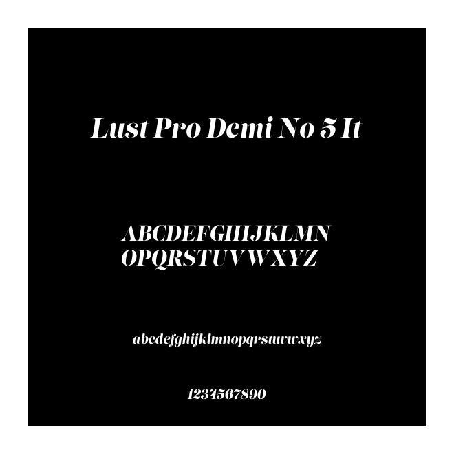 Lust Pro Demi No 5 It