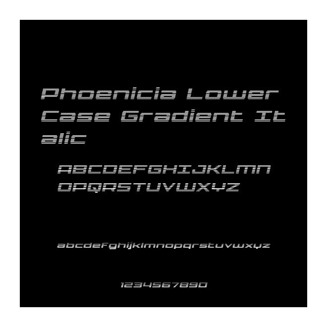Phoenicia Lower Case Gradient Italic